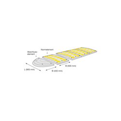 Moravia Fahrbahnschwelle SafeRide-75 Normelement 900 x 500 x 75 mm