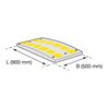 Moravia Fahrbahnschwelle SafeRide-50 Normelement 900 x 500 x 50 mm