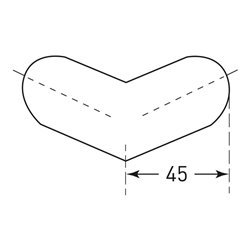 Moravia Prallschutz MORION Kreis Kantenschutz 40 x 40 Außenecken zweischenklig weiß