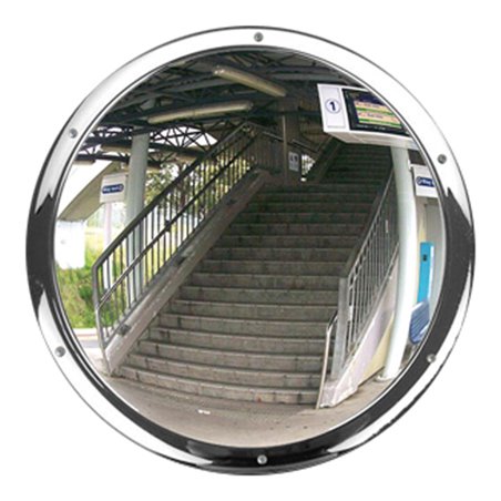 Moravia Anti-Vandalismus Spiegel aus Edelstahlspiegel rund 500 x 80 mm