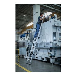 MUNK Aluminium-Sprossen-Anlegeleiter ohne Traverse