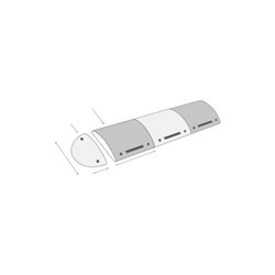 Moravia Fahrbahnschwelle TOPSTOP 5-RE Normelement schwarz 500 x 500 x 70 mm