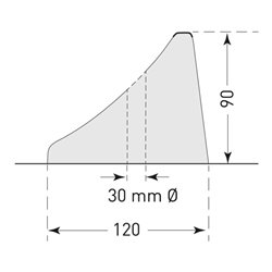 Moravia Bordsteinaufkantung schwarz weiß reflektierend 750 x 120 x 90 mm + Dübel