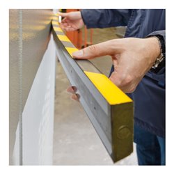 Moravia Prallschutz MORION Trapez Flächenschutz 40/40 mm Länge 1000 mm schwarz / gelb magnetisch