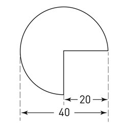 Moravia Prallschutz MORION Kreis Kantenschutz 40 x 40 mm Länge 1000 mm weiß
