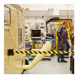 Moravia Wandgurt MORION magnetisch gelb/schwarz schraffiert Gurtlänge 3000 mm