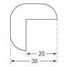 Moravia Prallschutz MORION Winkel Kantenschutz 30/30 mm Länge 1000 mm weiß