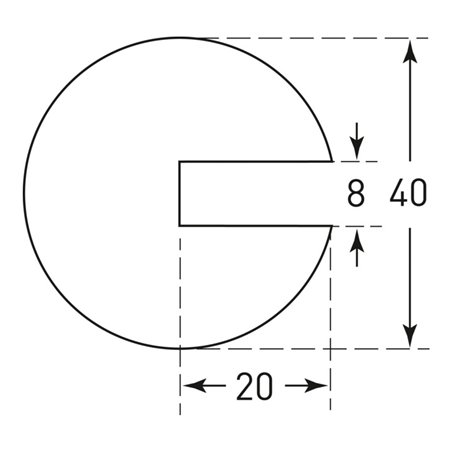 Moravia Prallschutz MORION Kreis Profilschutz 40 x 40 x 8 mm Länge 1000 mm weiß