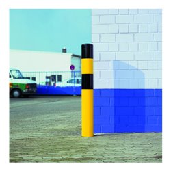 Moravia Rammschutz-Poller S Stahl rot/weiss 90 x 1200 mm zum Aufdübeln