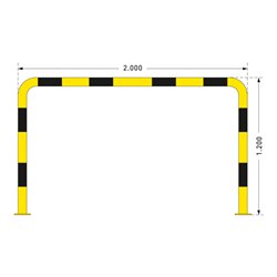 Moravia Rammschutz-Bügel Black Bull Rundrohr 76 x 3 mm für innen zum Aufdübeln 1200 x 2000 mm