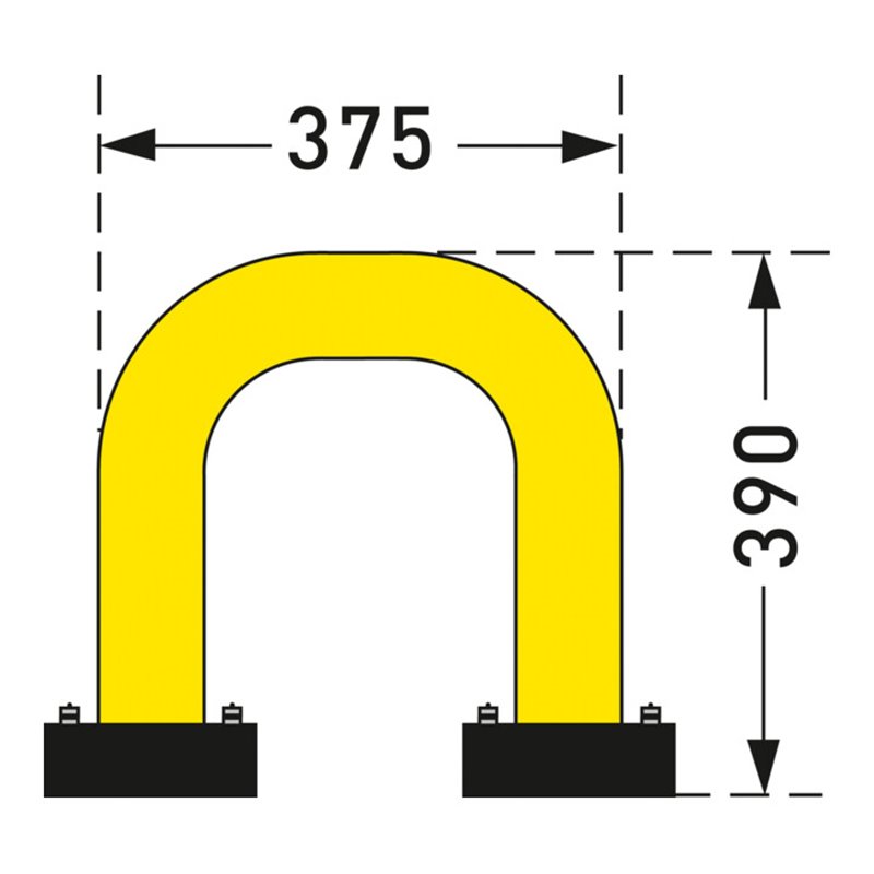 Moravia Rammschutz-Bügel Black Bull SWING für außen zum Aufdübeln 390 x 375 mm