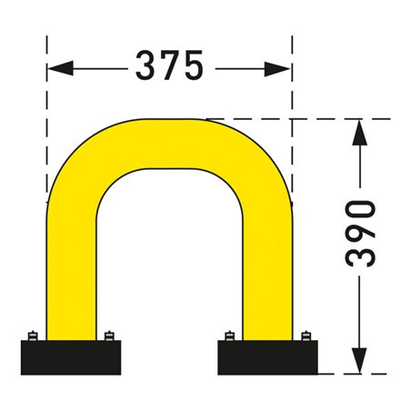 Moravia Rammschutz-Bügel Black Bull SWING für außen zum Aufdübeln 390 x 375 mm