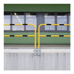 Moravia Schutzbügel für innen schwarz/gelb 1300 x 1500 mm Wandmontage mittels Einsteckhülse grundiert