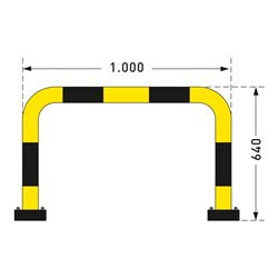 Moravia Rammschutz-Bügel Black Bull SWING für außen zum Aufdübeln 640 x 1000 mm