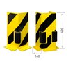 Moravia Anfahrschutz Winkel mit Leitrolle schwarz/gelb 400 x 160 x 6 mm