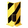 Moravia Anfahrschutz Winkel mit Leitrolle schwarz/gelb 400 x 160 x 6 mm