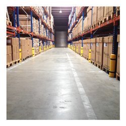 Moravia Anfahrschutz-Element aus PE gelb 550 x 126 x 54 mm + 2 Klettbänder