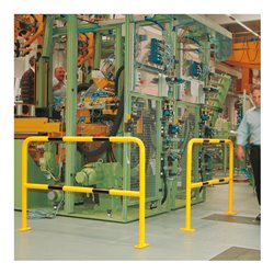 Moravia Schutzbügel aus Stahl für außen schwarz/gelb 1000 x 1500 mm zum Aufdübeln