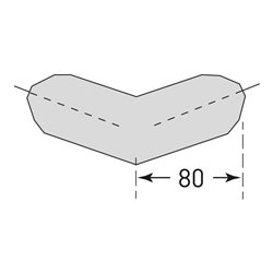Moravia Prallschutz MORION Trapez Kantenschutz 40/40 Außenecke zweischenkelig schwarz