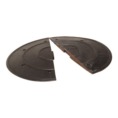 Moravia Fahrbahnschwelle SafeRide-50 Abschlusselement mit Nut schwarz 900 x 450 x 50 mm