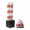 Moravia Kettenständer Set klappbar rot/weiß 4 Pfosten 50 x 900 mm + 10 m Kette 4 Stk.