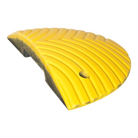 Moravia Fahrbahnschwelle TOPSTOP-5-RE Abschlusselement mit Nut gelb 500 x 250 x 70 mm