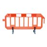 Moravia Kunststoff-Sperrgitter mit Antistolperfuß 2000 x 1000 x 50 mm orange + rot/weiß