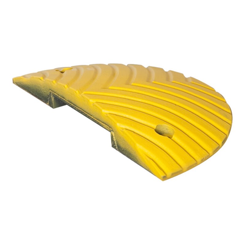 Moravia Fahrbahnschwelle TOPSTOP-20-RE gelb Abschlusselement mit Nut 400 x 200 x 50 mm(L x B x H)
