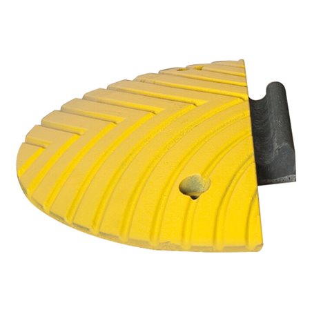 Moravia Fahrbahnschwelle TOPSTOP-20-RE gelb Abschlusselement mit Zapfen 400 x 200 x 50 mm