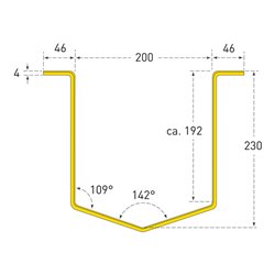 Moravia Rohrschutz klein 300 zur Wandmontage 300 x 292 x 230 mm Stahl feuerverzinkt
