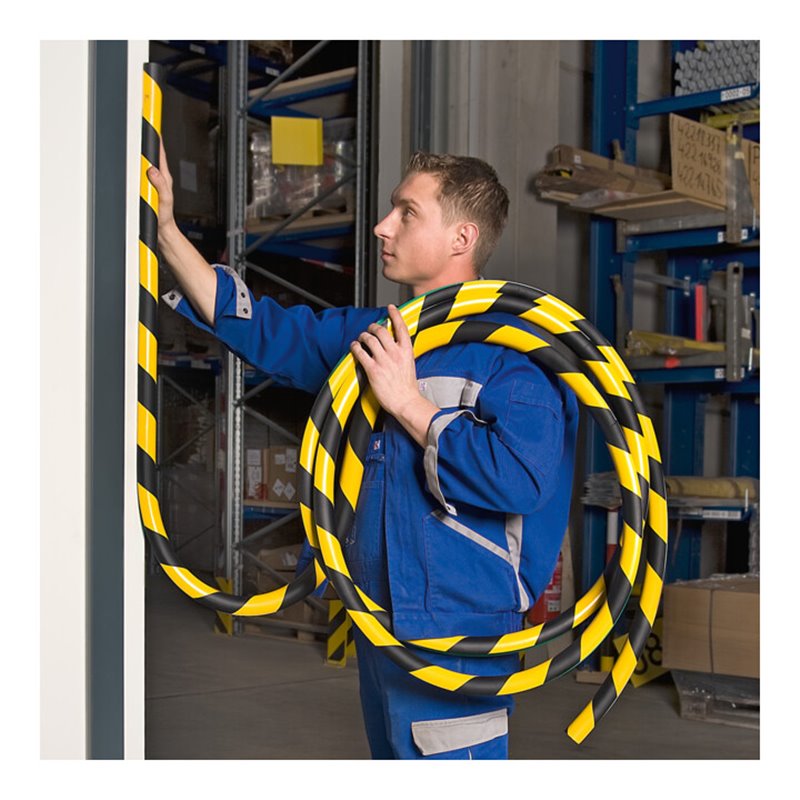 Moravia Prallschutz MORION Rechteck Profilschutz 30 x 25 x 8 mm Länge 5000 mm gelb/schwarz