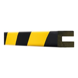 Moravia Prallschutz MORION Rechteck Profilschutz 30 x 25 x 8 mm Länge 5000 mm gelb/schwarz