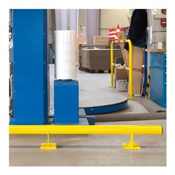 Moravia Rammschutz Barriere Rundrohr 76 x 3,0 mm Länge 1000 mm gelb zum Aufdübeln