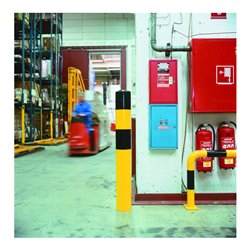 Moravia Rammschutz-Poller L Stahl rot/weiss 159 x 1200 mm zum Aufdübeln