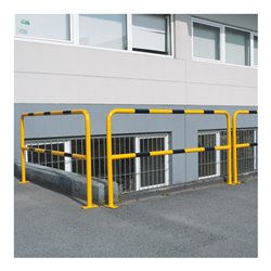 Moravia Schutzbügel aus Stahl für außen schwarz/gelb 1000 x 2000 mm zum Aufdübeln