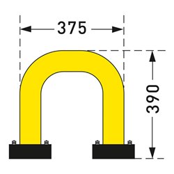 Moravia Rammschutz-Bügel Black Bull SWING für innen zum Aufdübeln 390 x 375 mm