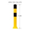 Moravia Rammschutz-Poller S Stahl schwarz/gelb 90 x 1200 mm zum Aufdübeln