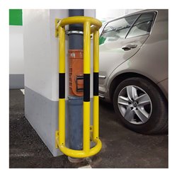 Moravia Rohrschutz Groß 1000 schwarz/gelb 1000 x 350 x 300 mm mit Wandplatten