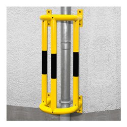 Moravia Rohrschutz Groß 1000 schwarz/gelb 1000 x 350 x 300 mm mit Wandplatten