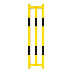 Moravia Rohrschutz Groß 1500 schwarz/gelb 1500 x 350 x 300 mm mit Wandplatten