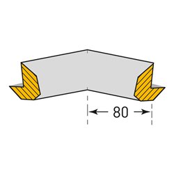 Moravia Prallschutz MORION Trapez Kantenschutz 40/40 Innenecke zweischenkelig schwarz