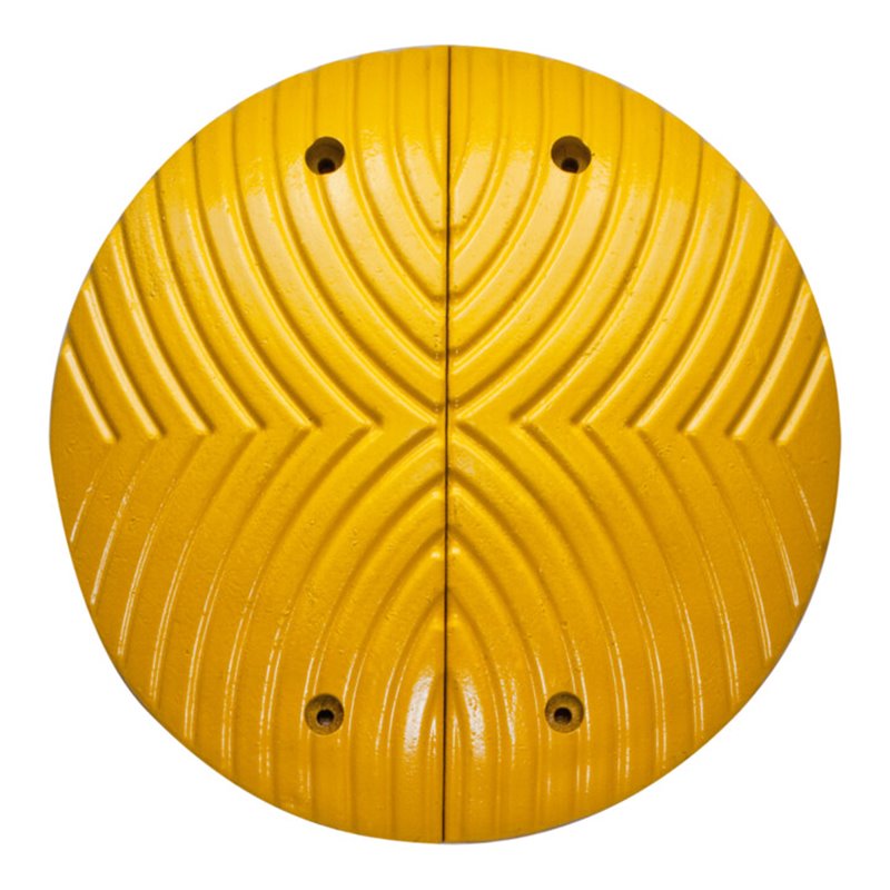 Moravia Topstoper aus Recycling, Richtgeschwindigkeit 30 kmh, gelb, D 500, H 70 mm