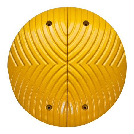 Moravia Topstoper aus Recycling, Richtgeschwindigkeit 30 kmh, gelb, D 500, H 70 mm