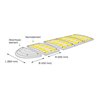 Moravia Fahrbahnschwelle SafeRide-75 Abschlusselement mit Nut 900 x 450 x 75 mm