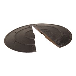 Moravia Fahrbahnschwelle SafeRide-75 Abschlusselement mit Zapfen schwarz 900 x 450 x 75 mm