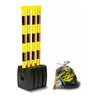Moravia Kettenständer Set klappbar schwarz/gelb 4 Pfosten 50 x 900 mm + 10 m Kette 4 Stk.