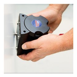 Moravia Wandgurt MORION magnetisch rot/weiß schraffiert Gurtlänge 4000 mm