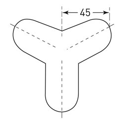 Moravia Prallschutz MORION Kreis Kantenschutz 40 x 40 Außenecken dreischenkelig weiß