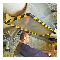 Moravia Prallschutz MORION Kreis Kantenschutz 40 x 40 mm Länge 5000 mm gelb/schwarze