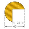 Moravia Prallschutz MORION Kreis Kantenschutz 40 x 40 mm Länge 5000 mm gelb/schwarze